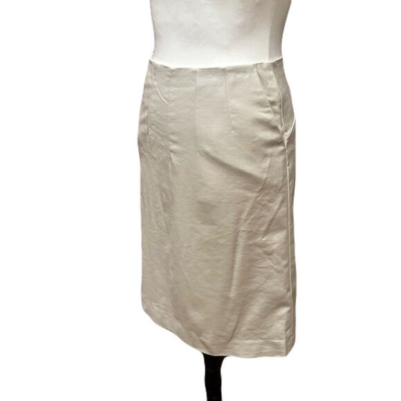 Banana Republic Beige Cotton Blend Pencil Skirt | Sz. 0 | EUC - Picture 3 of 8